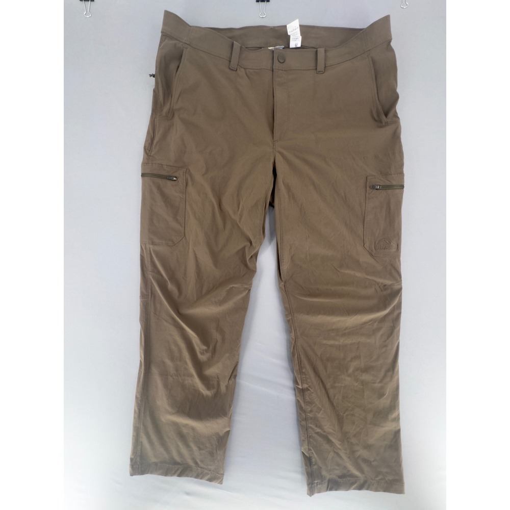 LL Bean Cresta Hiking Cargo Pants Mens 40x32 Khaki Brown Nylon Stretch 506421